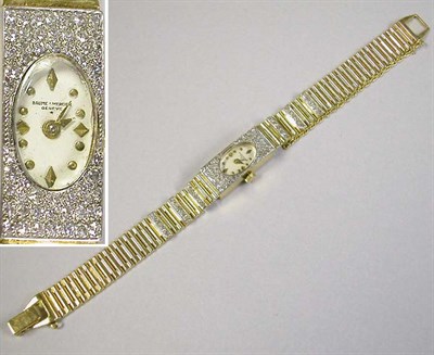 Lot 338 - Lady's Gold and Diamond Wristwatch