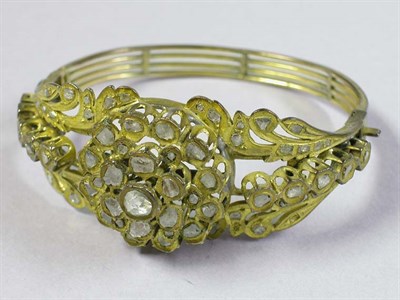 Lot 268 - Antique Rose Diamond Bangle Bracelet