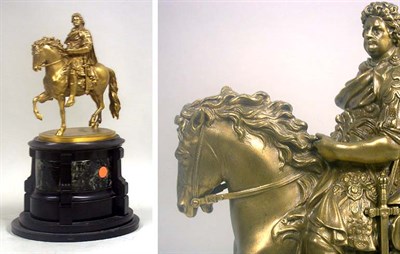Lot 206 - Gilt-Bronze Sculpture Dressed in military...