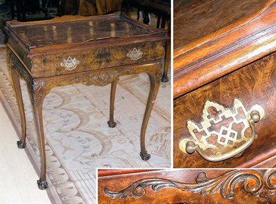 Lot 476 - Georgian Style Walnut Tray Top Single-Drawer...