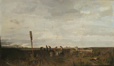 Lot 137 - Robert Schleich German, 1845-1934 HARVESTERS...