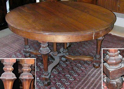 Lot 590 - Victorian Walnut Circular Dining Table