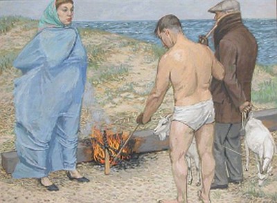 Lot 279 - Henry Koerner 1915-1991 STUDY FOR 'FIRE ON THE...