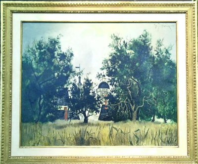 Lot 29 - Yves Ganne French, b.1931 PAYSAGE Signed and...