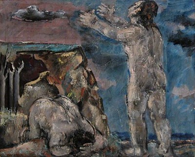 Lot 280 - Max Weber 1881-1961 TWO FIGURES BY THE SHORE...