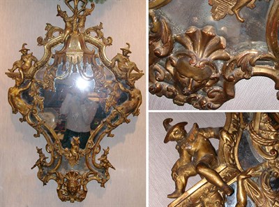 Lot 2371 - Rococo Style Gilt-Wood Mirror with Chinoiserie...