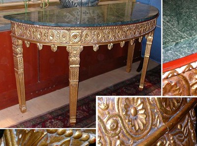 Lot 724 - Neoclassical Style Marble Top Gilt Console