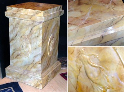 Lot 514 - Neoclassical Style Marbleized Pedestal