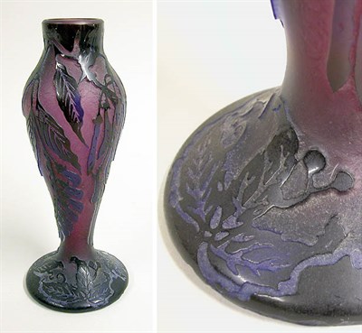 Lot 505 - Marin Acid Etched Glass Vase Of slender...