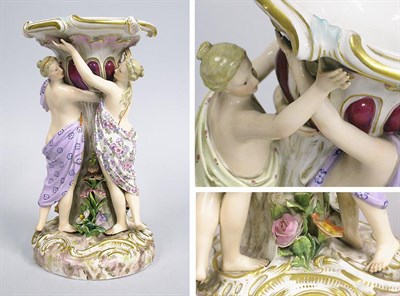 Lot 2410 - Meissen Gilt and Enameled Porcelain Figural...