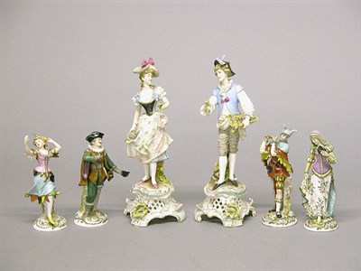 Lot 2327 - Pair of Meissen Porcelain Figures Of a young...