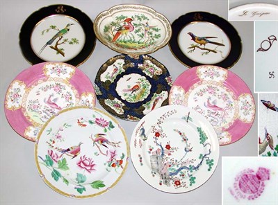 Lot 2292 - Group of Bird Decorated Porcelain Plates...