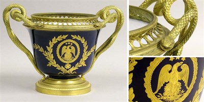 Lot 385 - Sevres Style Gilt-Bronze Mounted Porcelain...