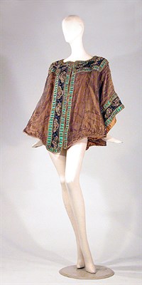 Lot 3385 - Embroidered Metallic Bronze Gauze Kimono...