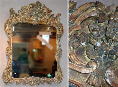 Lot 4357 - Louis XV Gilt-Wood Mirror Late 18th century...