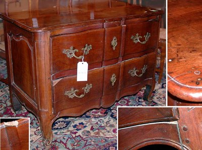Lot 4356 - Provincial Louis XV Walnut Commode The oblong...