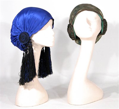Lot 3396 - Two Woman's Draped Silk Orientalist Caps...