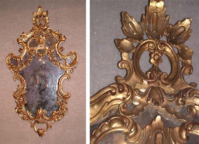 Lot 252 - Pair of Italian Gilt-Wood Mirrors In the...