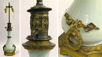 Lot 187 - Louis XVI Style Gilt-Bronze and Celadon...