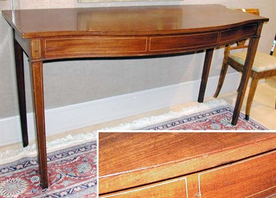 Lot 370 - George III Inlaid Mahogany Serpentine Front...