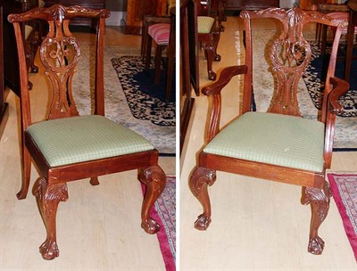 Lot 216 - Set of Four George III Style Mahogany Side Chairs