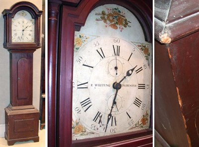 Lot 2269 - Painted Pine Tall Case Clock New England The...