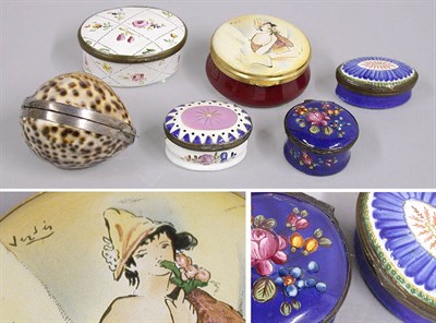Lot 2275 - Group of Six Trinket Boxes Comprising a...