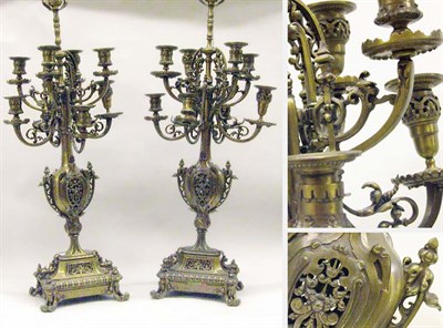 Lot 477 - Pair of Napoleon III Gilt-Metal Eight-Light...