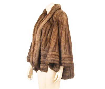 Lot 3633 - Sable Cape American, 1940s Hip length, shawl...