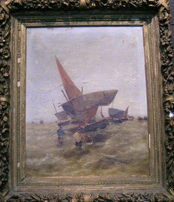Lot 2035 - Manner of Isabey COASTAL SCENE Bears signature...