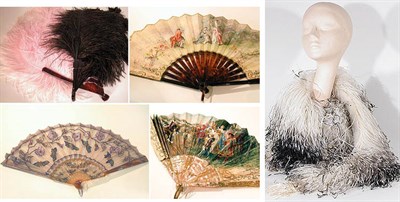 Lot 3421 - Group of Five Fans French, early 20th century...