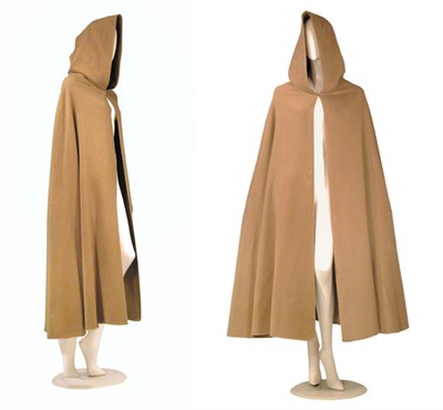 Lot 3535 - Halston Caramel Cashmere Hooded Cape American,...