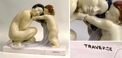 Lot 619 - Austrian Glazed Porcelain Nude Figural Group...