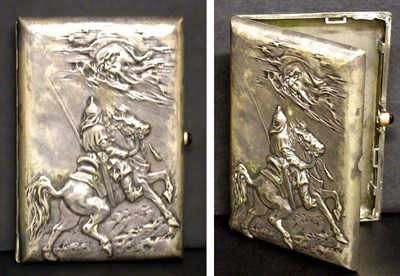 Lot 275 - Russian Silver Plated Card Case The cover...