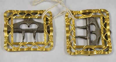 Lot 263 - Two Gold and Metal Belt Buckles