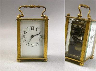 Lot 387 - French Brass Carriage Clock