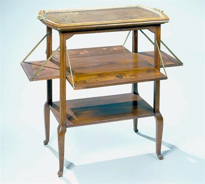 Lot 519 - Louis Majorelle Walnut and Marquetry Inlaid...