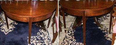 Lot 225 - Pair of George III Mahogany Demilune Side Tables
