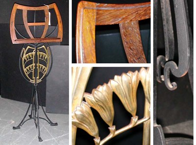 Lot 493 - French Art Nouveau Walnut, Gilt-Bronze and...
