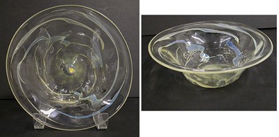 Lot 527 - Tiffany Favrile Glass Bowl With a flared rim,...