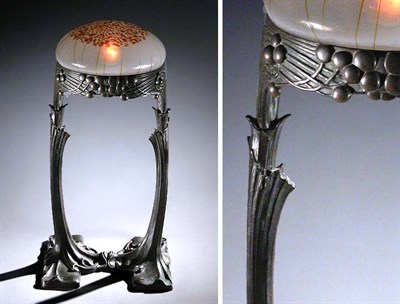 Lot 2509 - Gustav Gurschner Bronze and Unsigned Loetz...