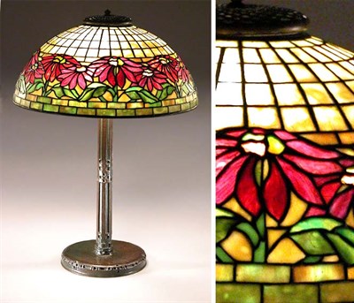 Lot 551 - Tiffany Studios Bronze and Leaded Favrile...