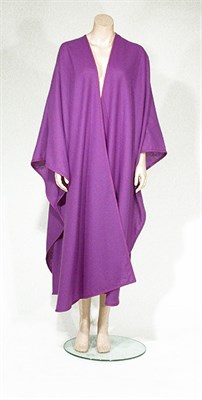 Lot 3545 - Yves St. Laurent Purple Poncho French Wool...