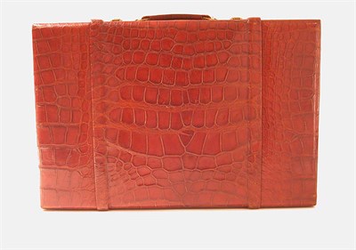Lot 3691 - Morabito Brown Alligator Jewelry Traveling...
