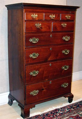 Lot 2160 - Chippendale Walnut Tall Chest of Drawers...