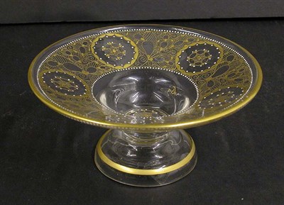 Lot 571 - Czechoslovakian Gilt and Enameled Colorless...