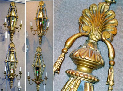 Lot 1445 - Set of Four Neoclassical Mirror Inset...