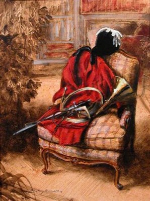 Lot 257 - Henry Koehler b.1927 TUNIQUE SUR UN FAUTEUIL,...