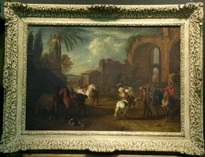 Lot 4059 - Circle of Karel Dujardin CAVALIERS AMONGST...
