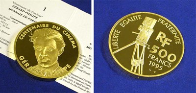 Lot 140 - France: 1995 5 Ounce Gold, Gerard Philipe